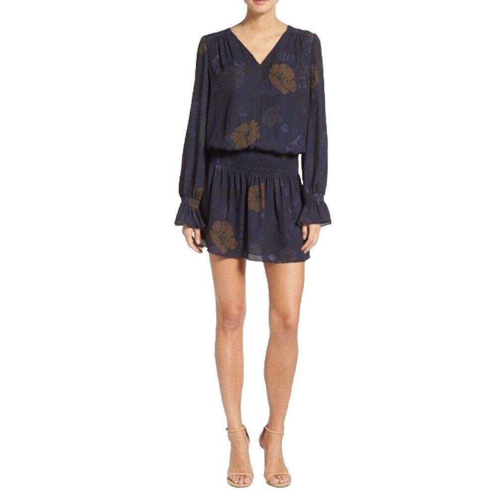 Chelsea 28 Floral Print Drop Waist Dress Size Small